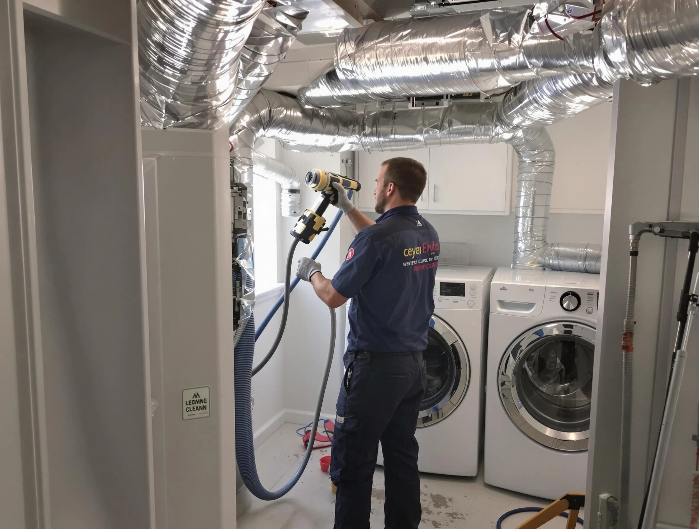 El Reno Dryer Vent Cleaning specialist using advanced equipment for thorough duct cleaning in El Reno