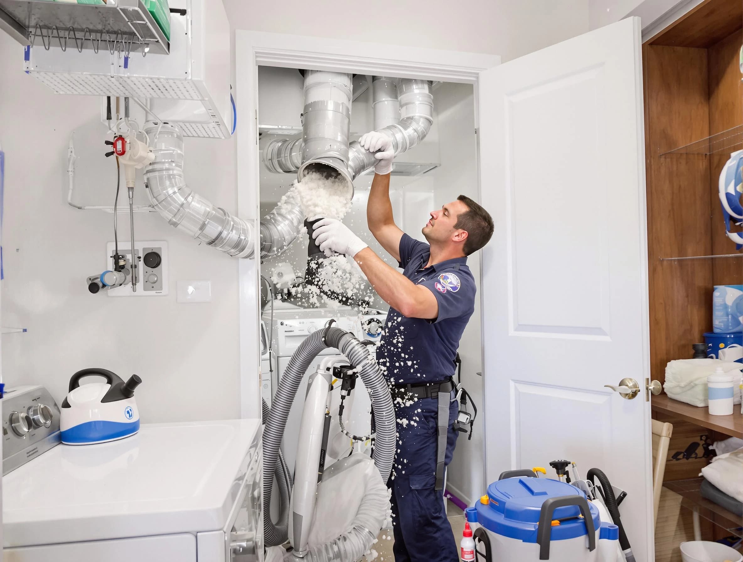 El Reno Dryer Vent Cleaning technician delivering thorough residential dryer vent cleaning service in El Reno