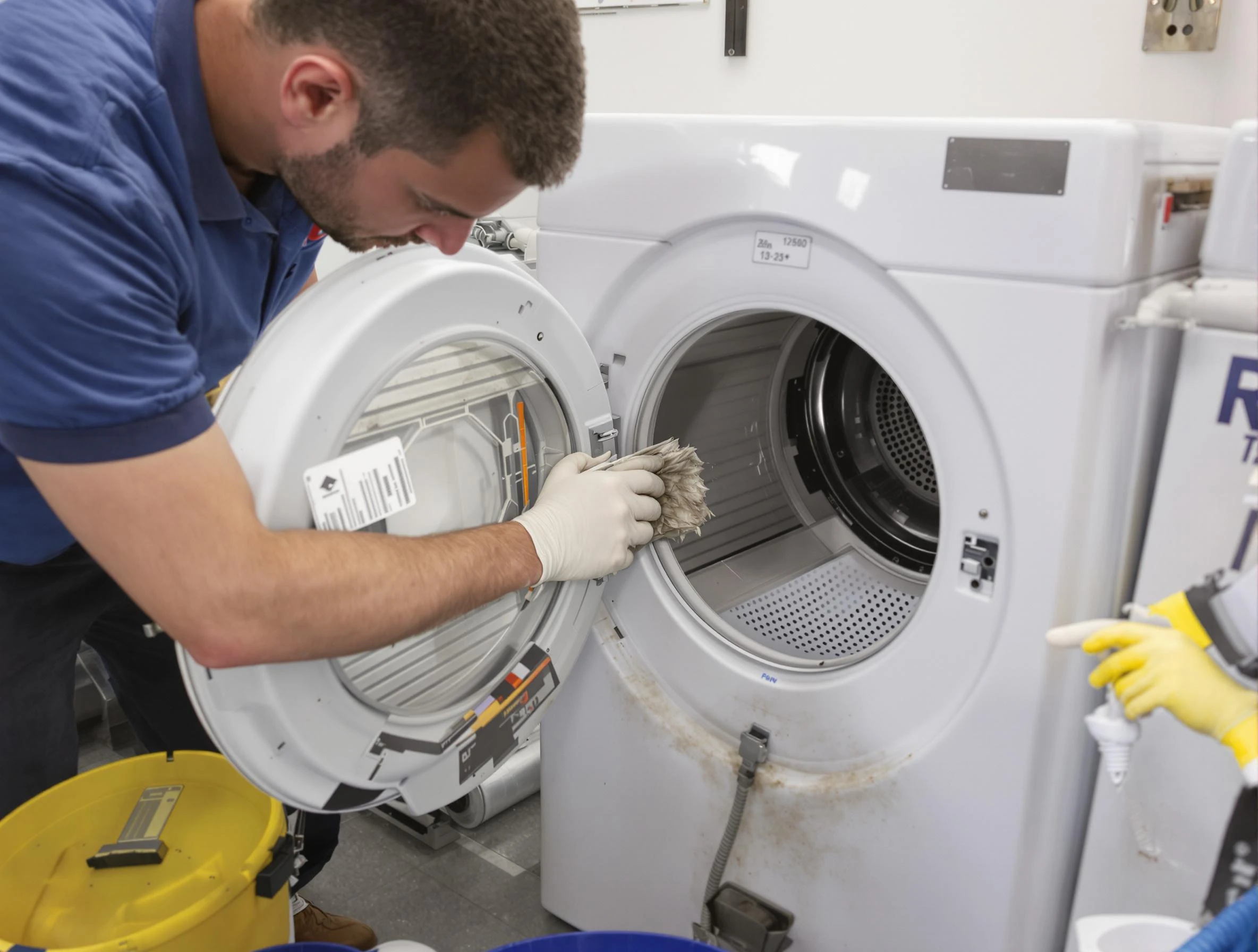 El Reno Dryer Vent Cleaning specialist performing detailed lint trap cleaning service in El Reno